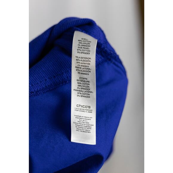 Zenergy by Chico's Size 2/Large Vest Elastic Waist Royal Blue - Picture 9 of 9